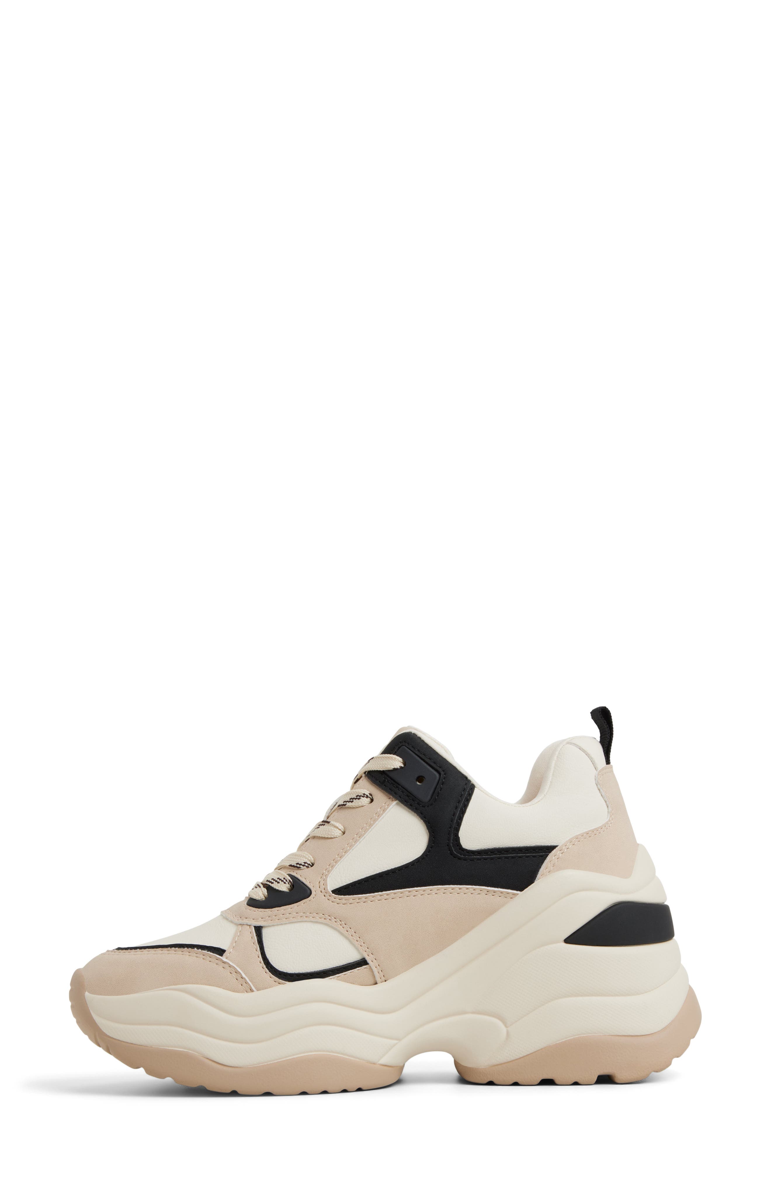 Call It Spring By Aldo Helynne Plaftorm Sneaker, Alternate, color, Cream/Black