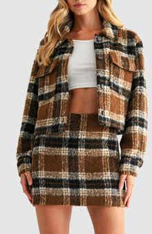 All in Favor Plaid Crop Jacket