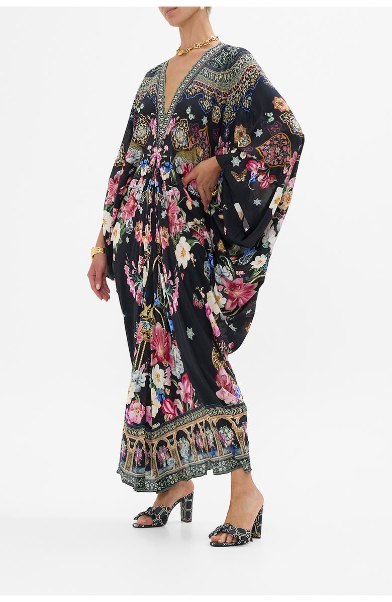 Camilla T Shape Long Kaftan Midnight In Monserrate, Alternate, color,