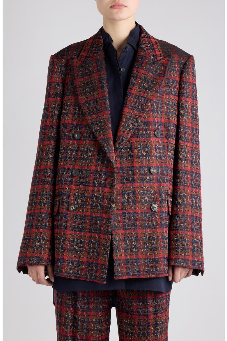 Barrysta Double Breasted Blazer, Main, color, RED