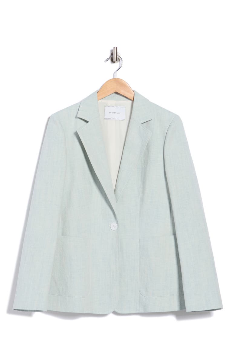 Cotton & Linen Blazer, Alternate, color, SKY BLUE