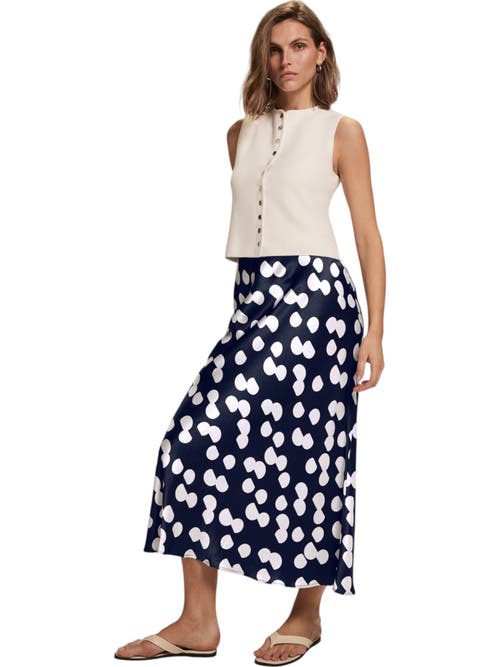 Mint Velvet Spot Print Satin Skirt