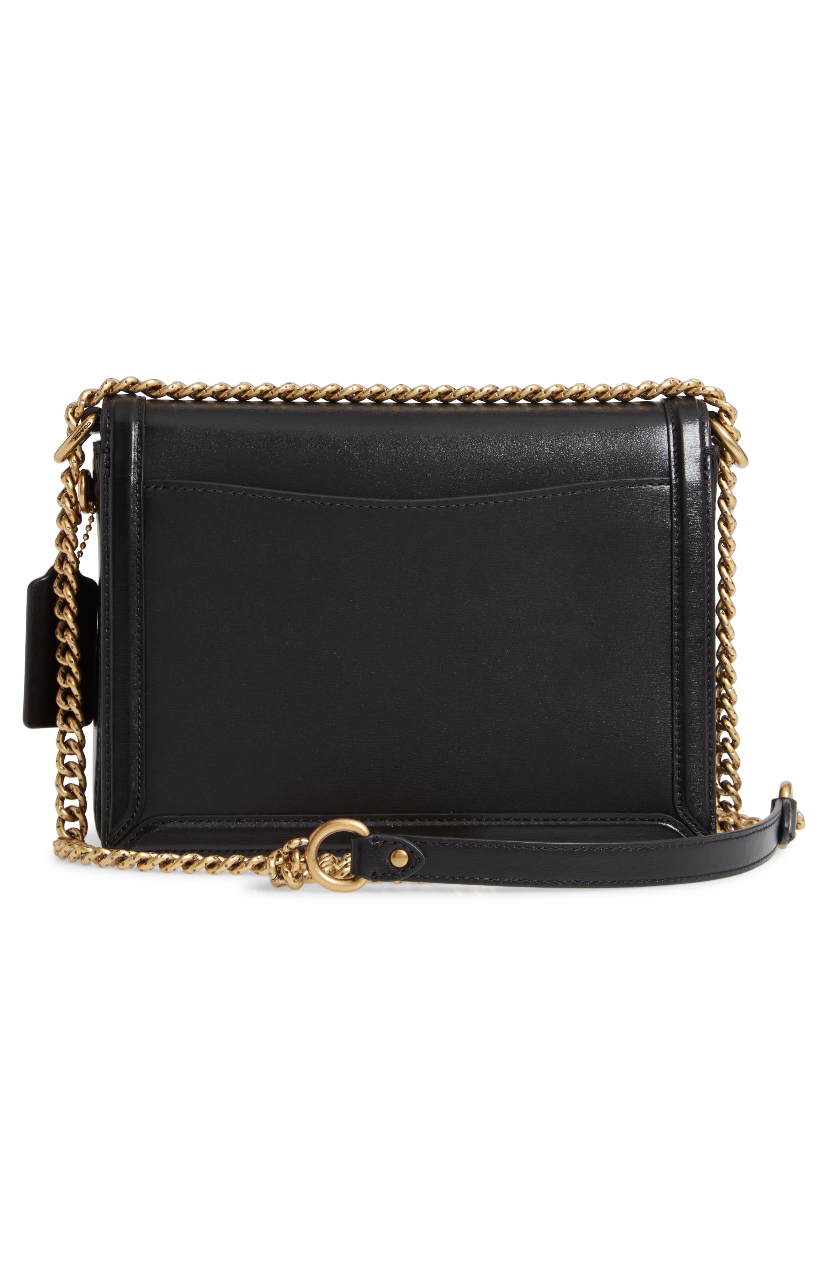 COACH Hutton Leather Shoulder Bag, Alternate, color, 