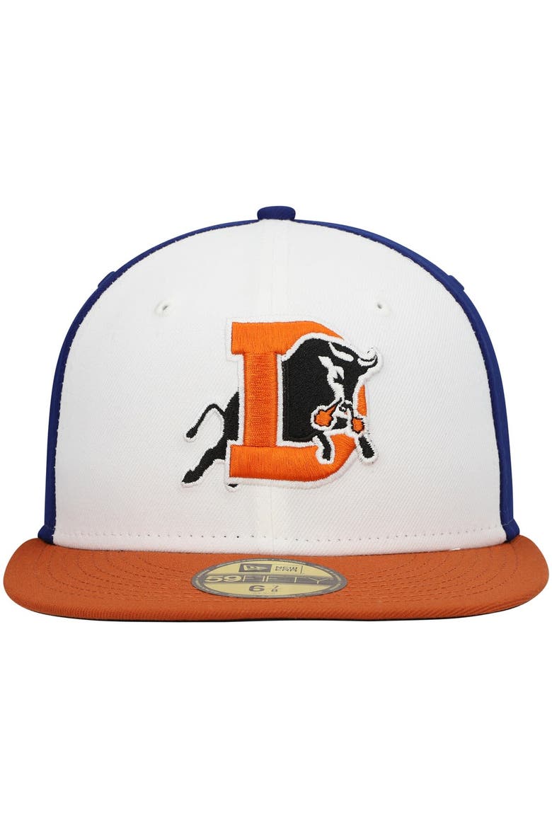Men's New Era White Durham Bulls Authentic Collection Team Alternate 59FIFTY Fitted Hat, Alternate, color, White