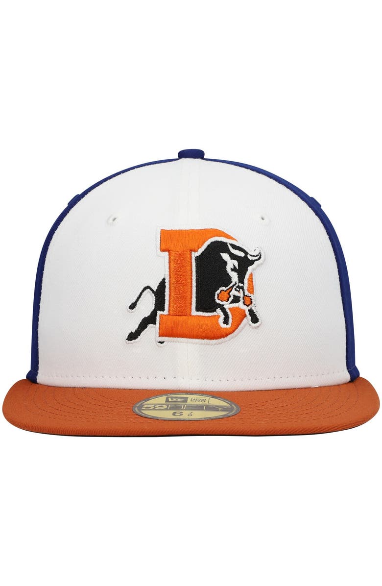New Era Men's New Era White Durham Bulls Authentic Collection Team Alternate 59FIFTY Fitted Hat, Alternate, color, White