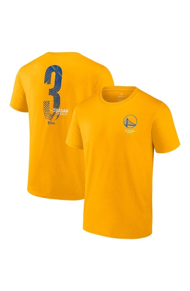 FANATICS Men's Fanatics Branded Jordan Poole Gold Golden State Warriors 2022 NBA Finals Champions Name & Number T-Shirt, Alternate, color, 
