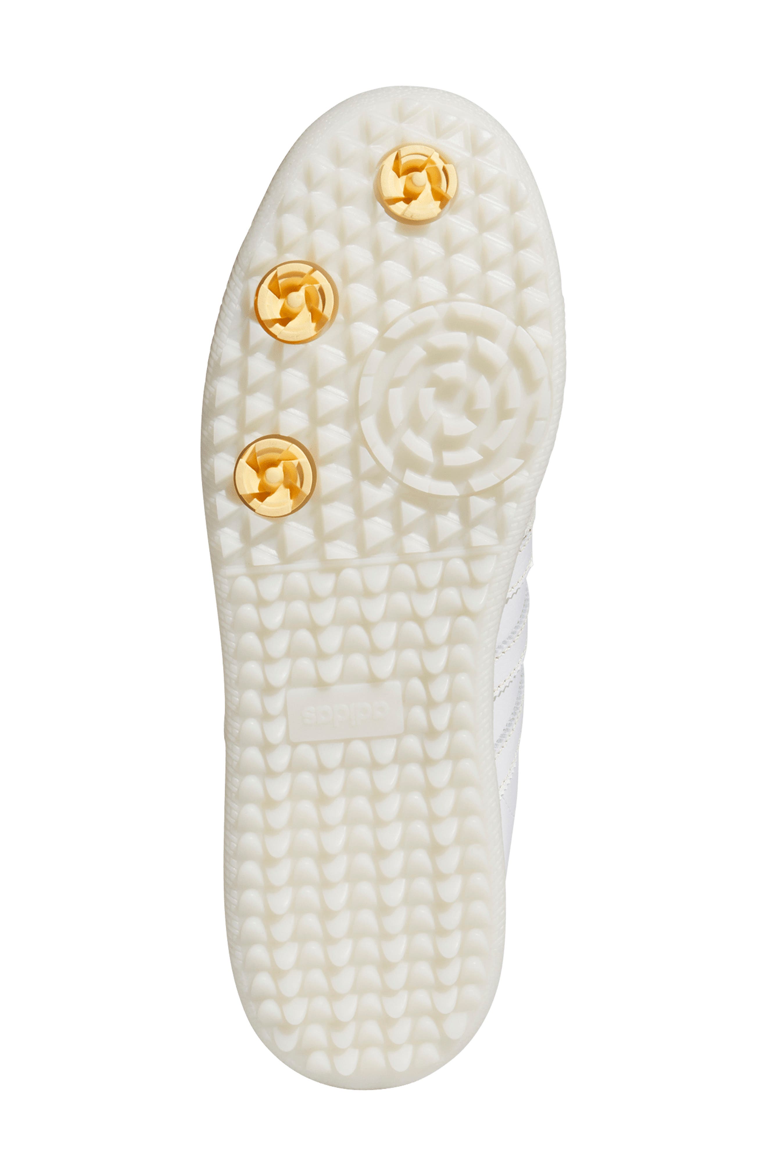 adidas Golf Gender Inclusive Samba Spikeless Golf Shoe, Alternate, color, White/ Tangerine/ Off White