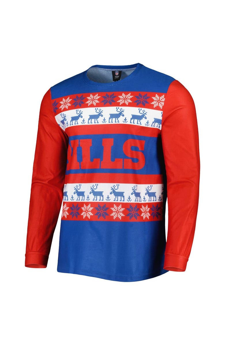 FOCO Men's FOCO Royal Buffalo Bills Team Ugly Pajama Set, Alternate, color,