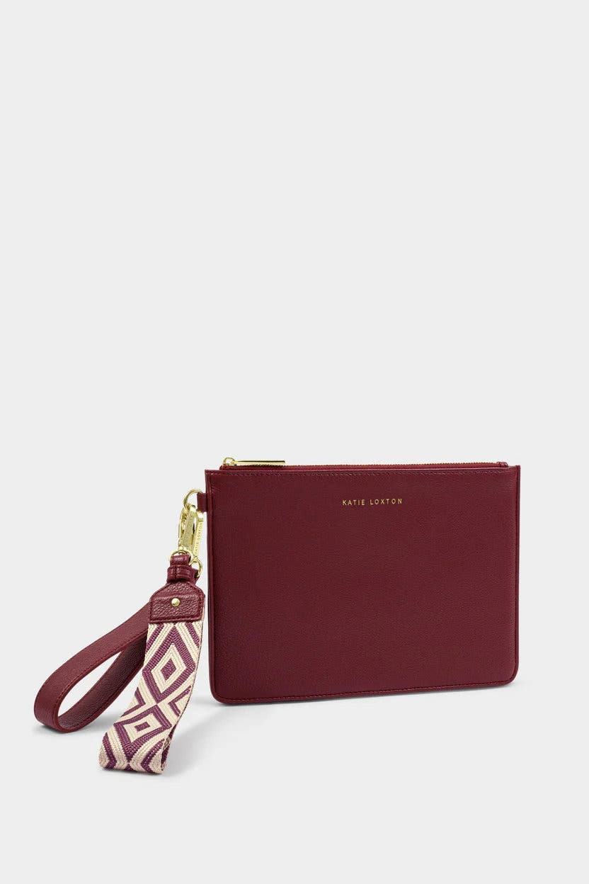 Katie Loxton Hallie Wristlet Pouch in Cherry, Alternate, color, Cherry