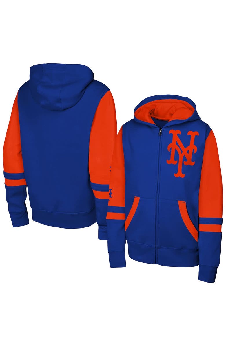Outerstuff Men's Outerstuff Royal New York Mets Stadium Colorblock Full-Zip Hoodie, Main, color, Royal