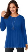 Jessica London Chevron Fit & Flare Sweater