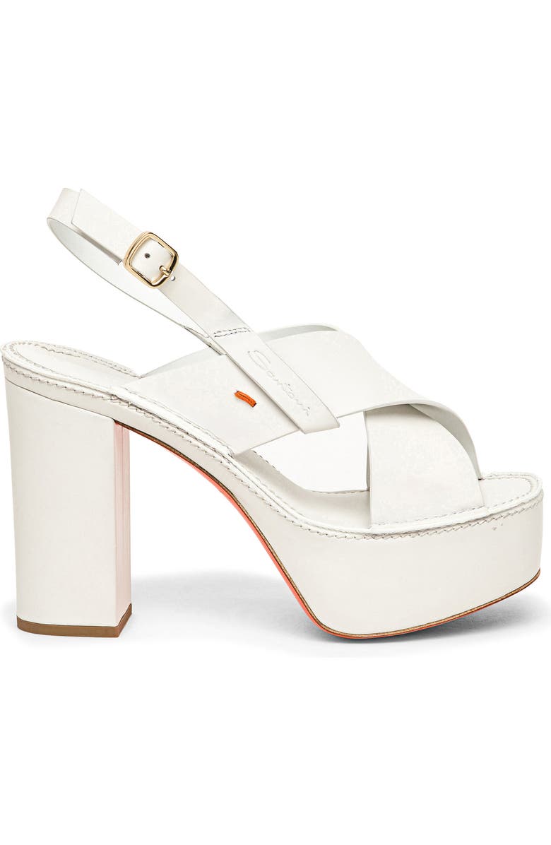 Santoni Women's high-heel sandal, Alternate, color, White