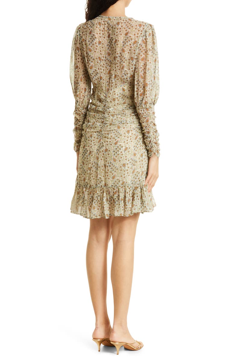 byTiMo Print V-Neck Long Sleeve Georgette Dress, Alternate, color, 