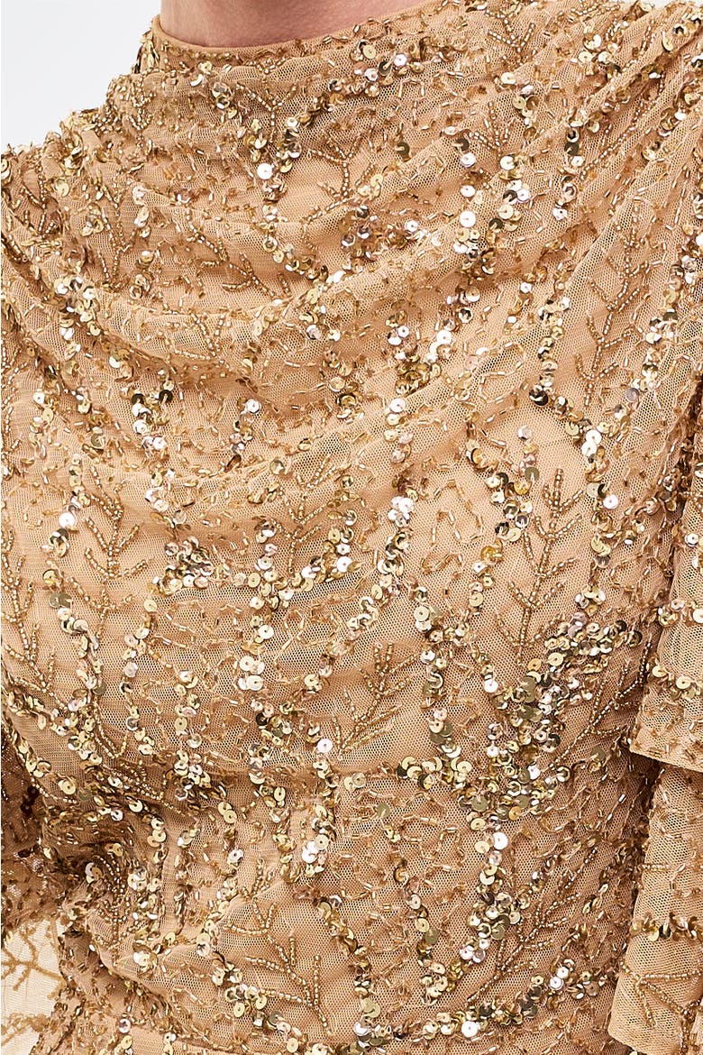 Embellished Sequins Double Sleeves Dress, Alternate, color, RICHMOND