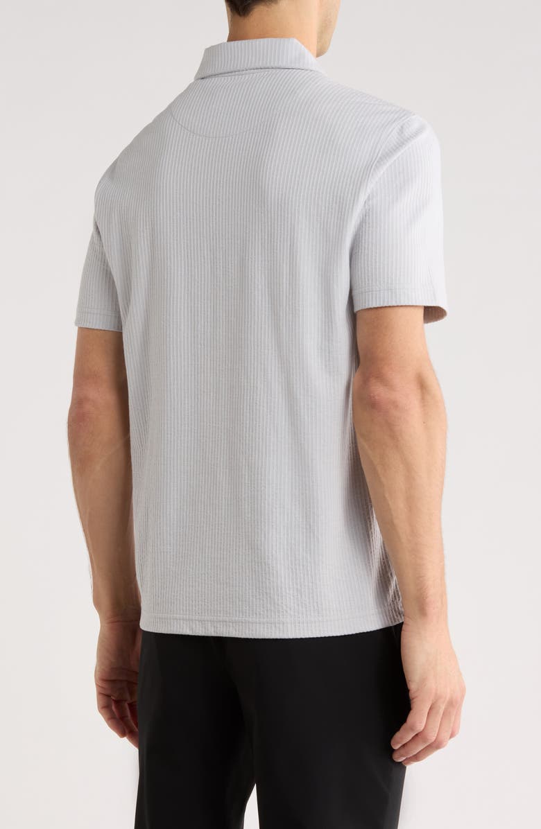 Ted Baker Quarter Zip Knit Polo, Alternate, color, Silver