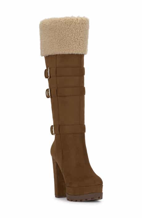 Jessica Simpson Imerald Faux Shearling Knee High Platform Boot