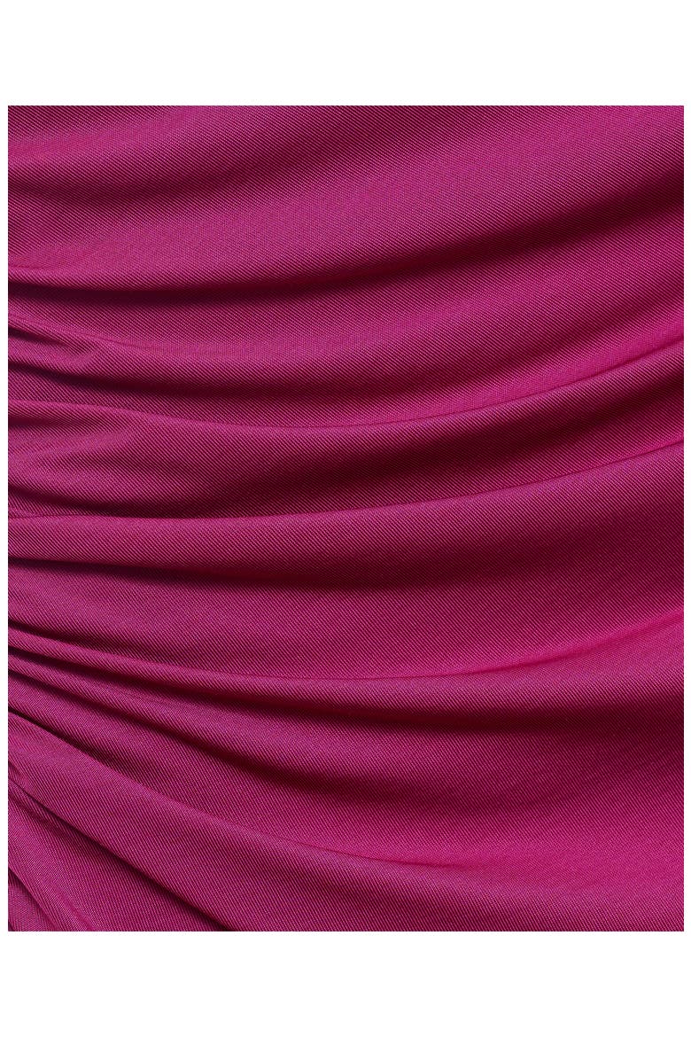 Draped Strapless Dress, Alternate, color, FUCHSIA