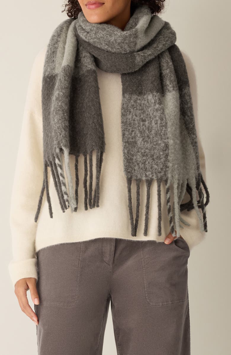 Eileen Fisher Alpaca & Virgin Wool Blend Scarf, Main, color, Rye