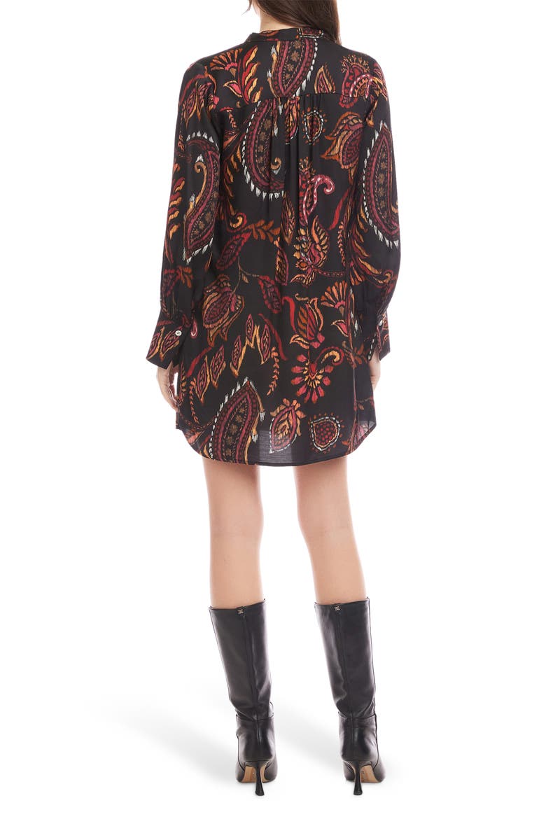 Calista Print Long Sleeve Shift Dress, Alternate, color, PAISLEY