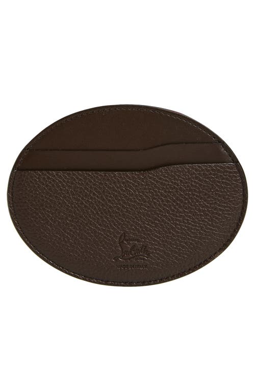 Christian Louboutin Mooncrest Galet Leather Oval Card Case