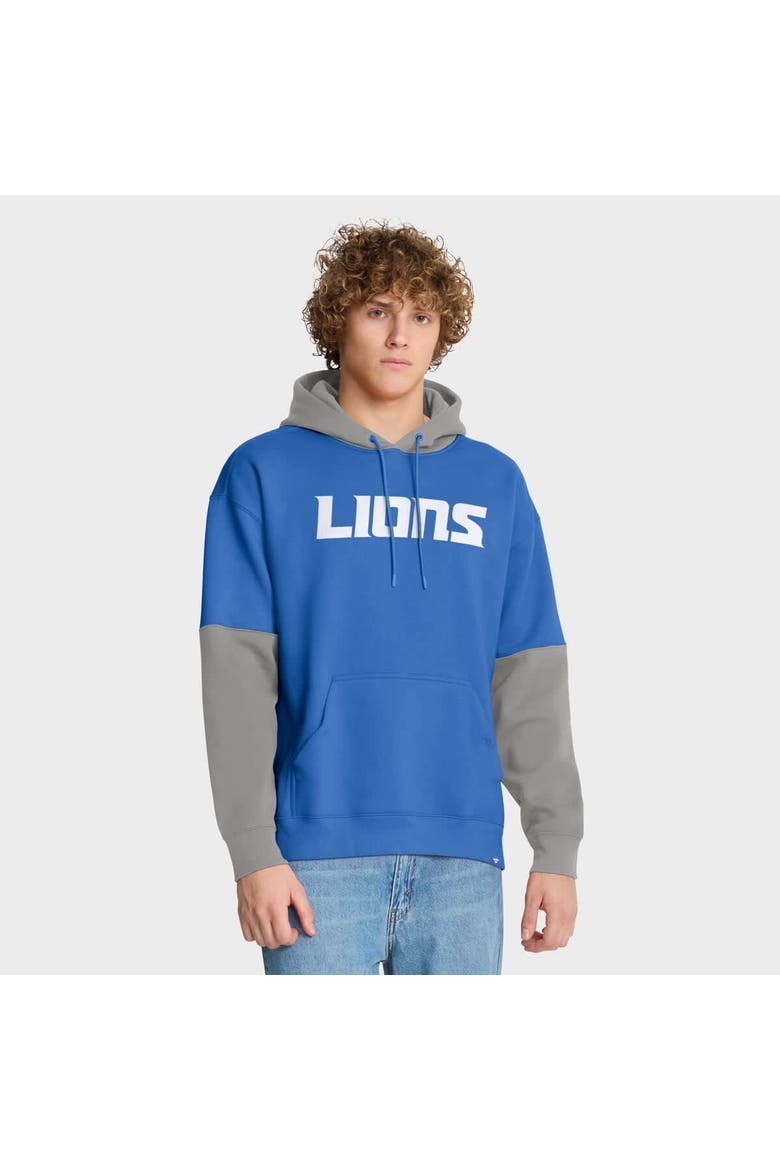 Men's Fanatics Blue Detroit Lions Helmet Pullover Hoodie, Alternate, color, Blue