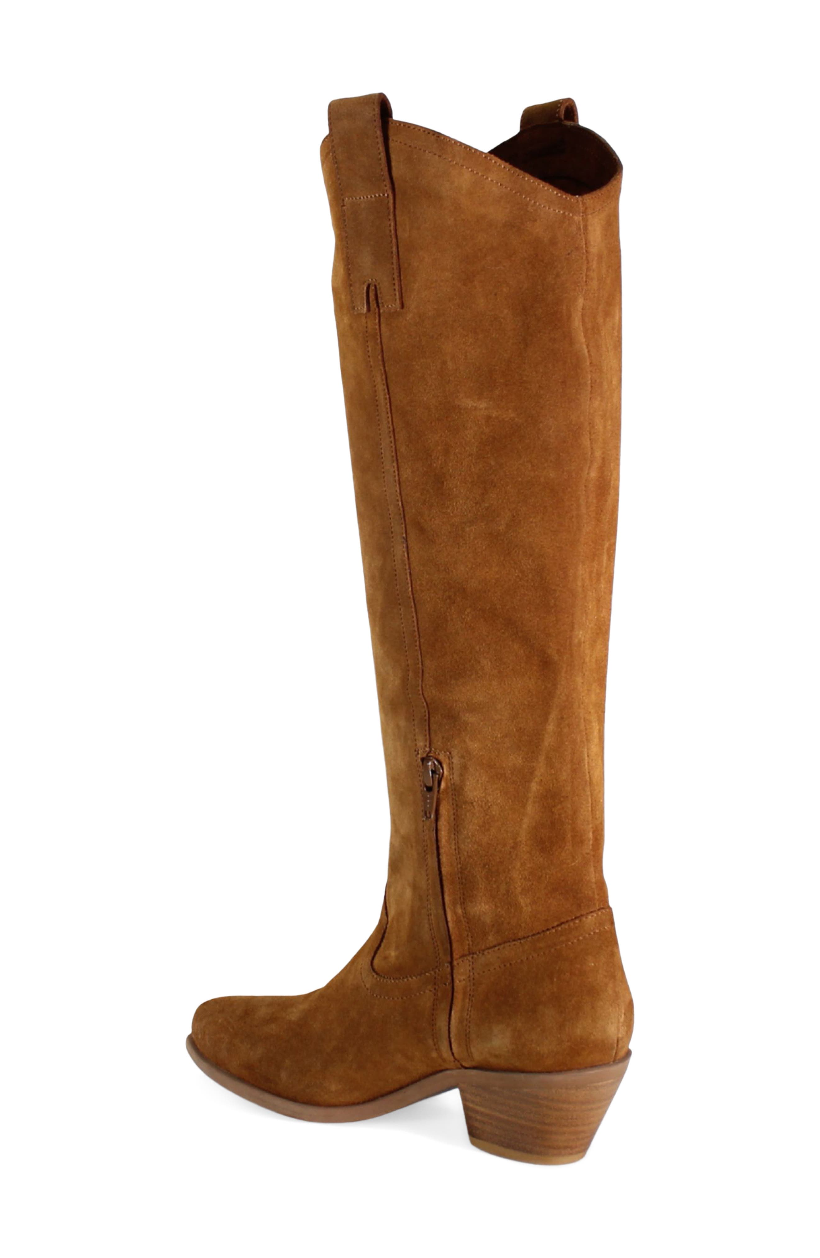 Ame Thyst Leather Tall Boot, Alternate, color, COGNAC
