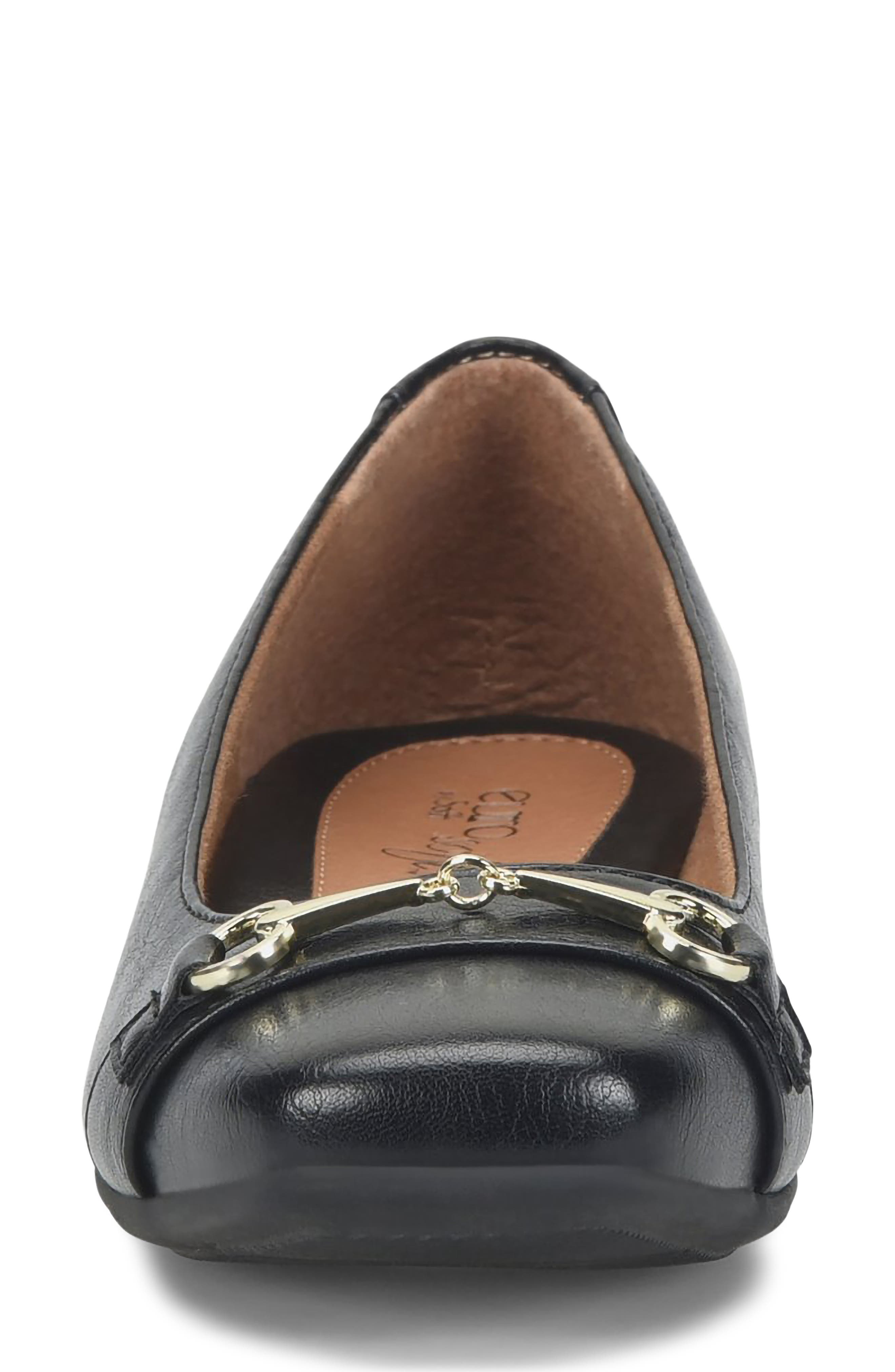 Penny Faux Leather Flat, Alternate, color, BLACK