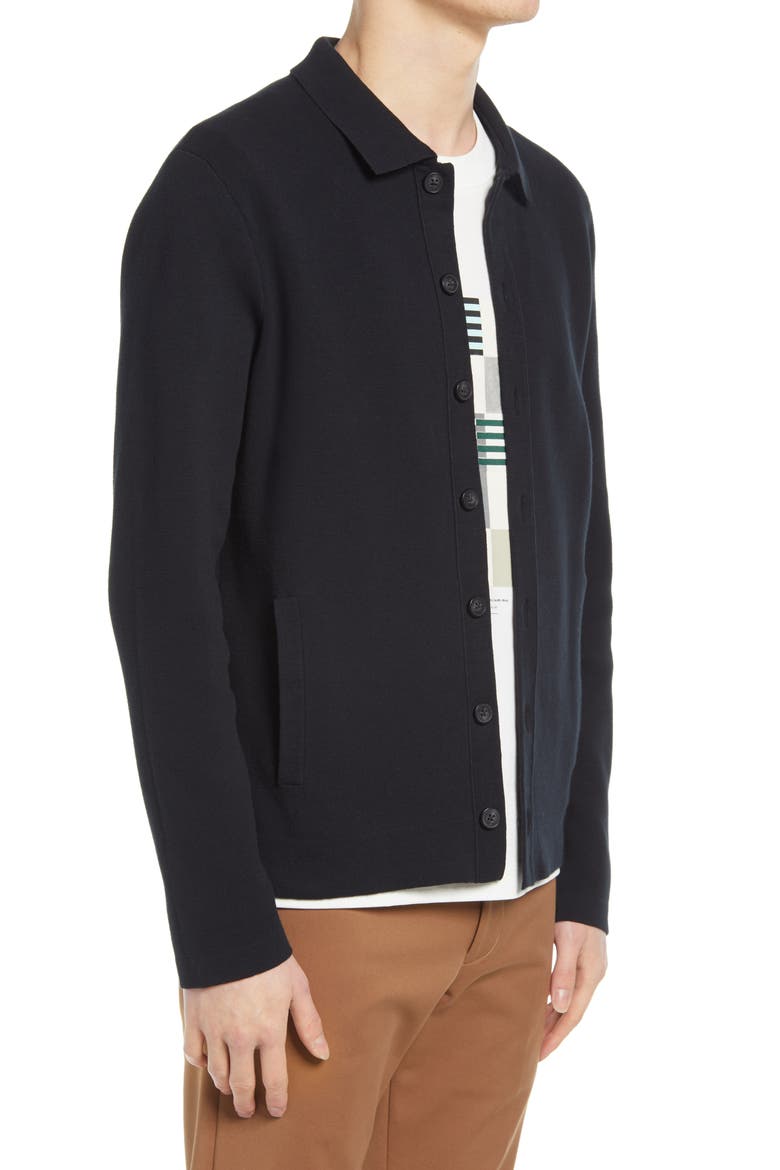 Milano Cotton Blend Cardigan, Alternate, color, CAVIAR