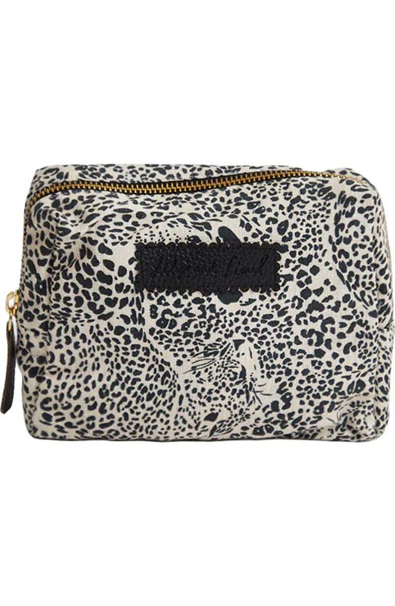 Lily and Lionel London Print Cosmetic Bag, Main, color, Neutral