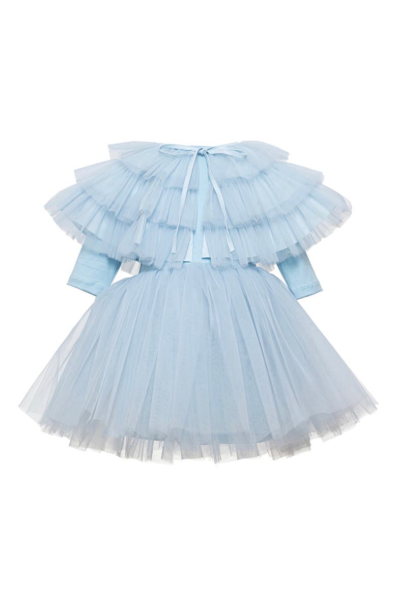 Cloud Tulle Dress Set, Main, color, Cool Blue