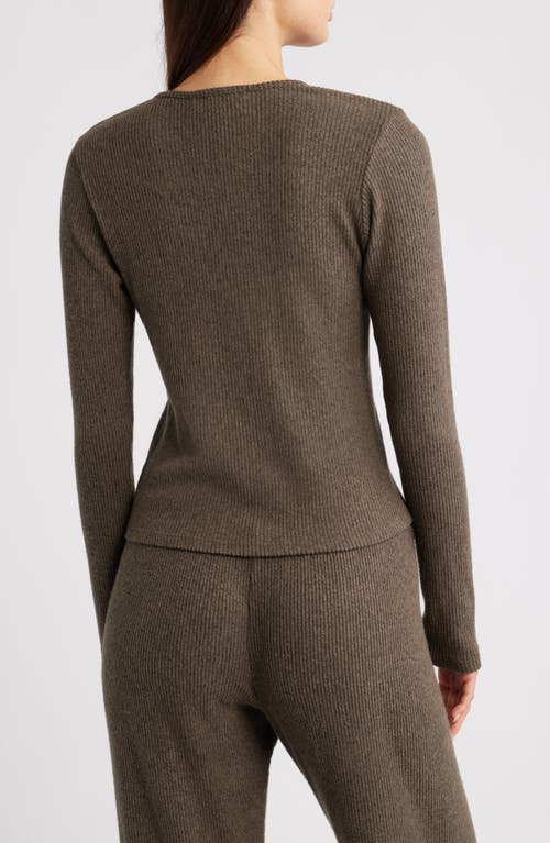 Bella Venice The Cameron Rib Henley In Brown