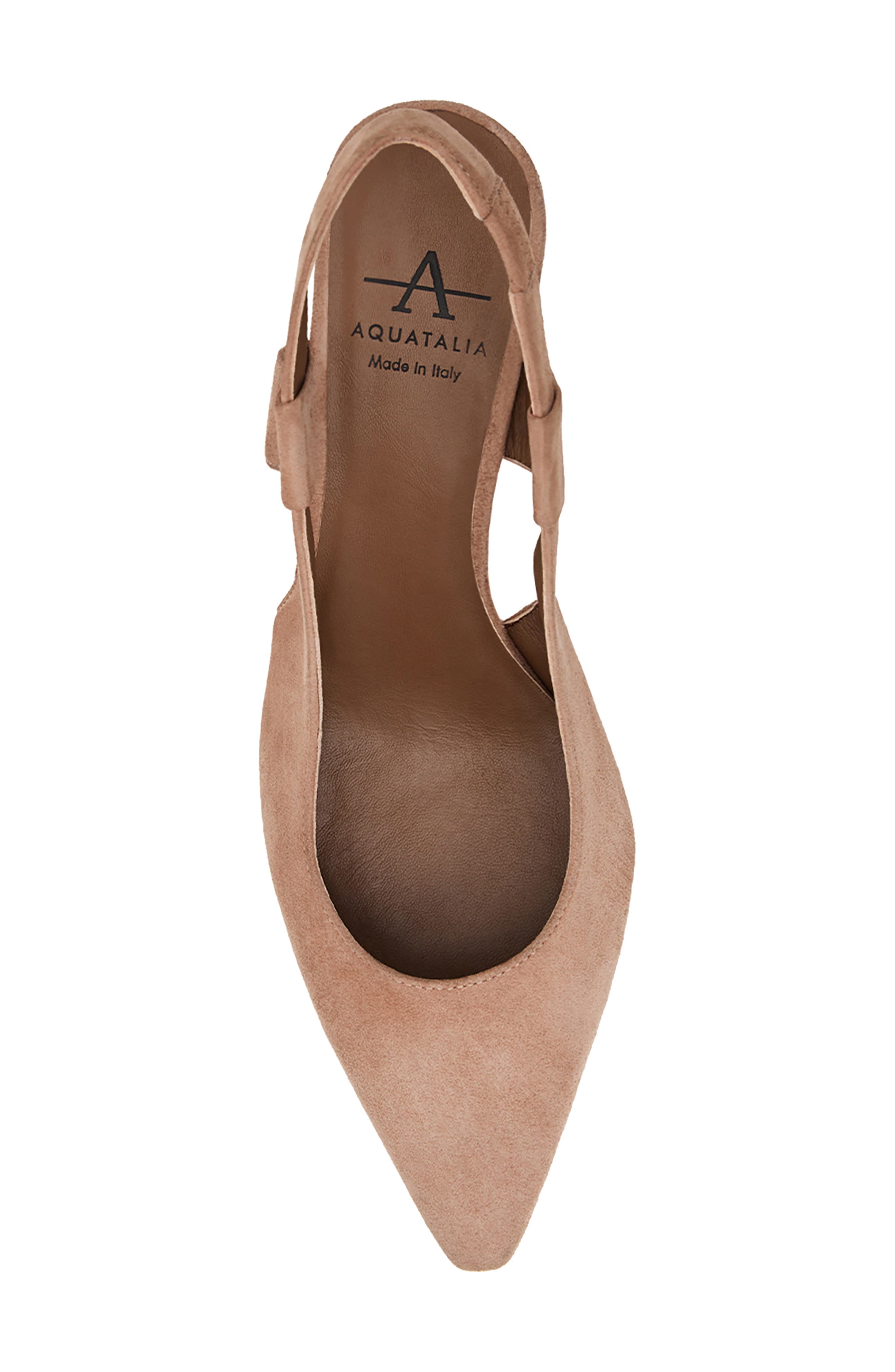 Charm Kitten Heel Waterproof Slingback Pump, Alternate, color, CLAY SUEDE