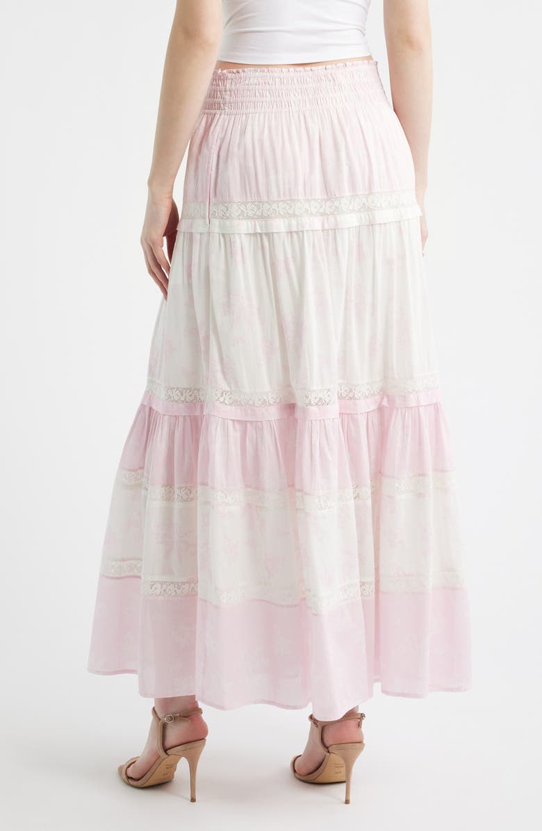 LoveShackFancy Phia Tiered Skirt, Alternate, color, Nantucket Heirloom Print Mix