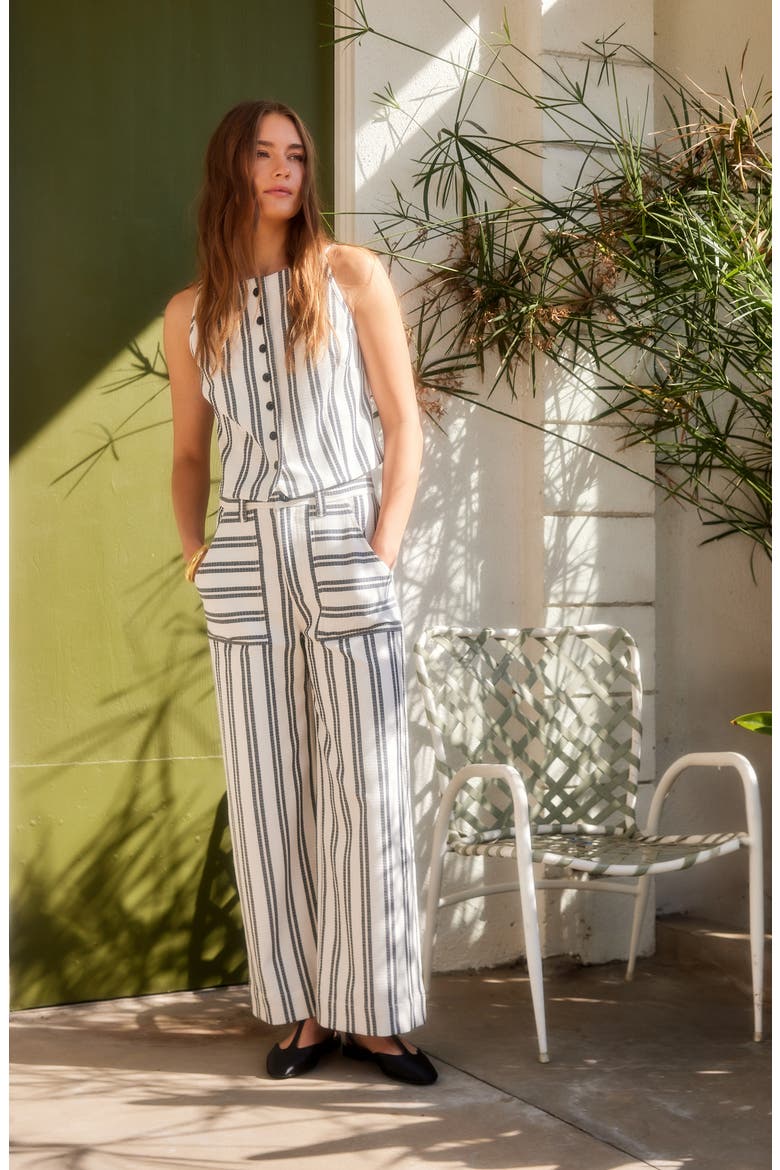 Rylee Wide Leg Crop Pants, Alternate, color, STRIPE