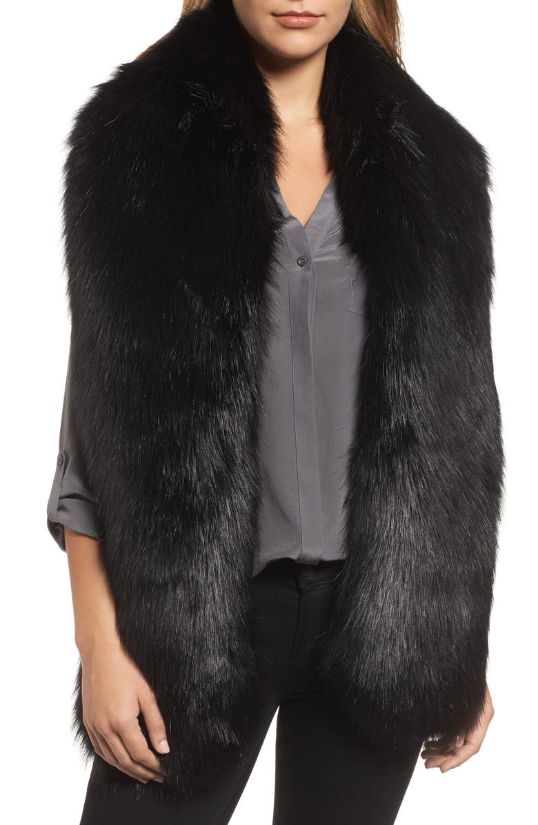 Halogen<sup>®</sup> Faux Fox Fur Stole, Main, color, 