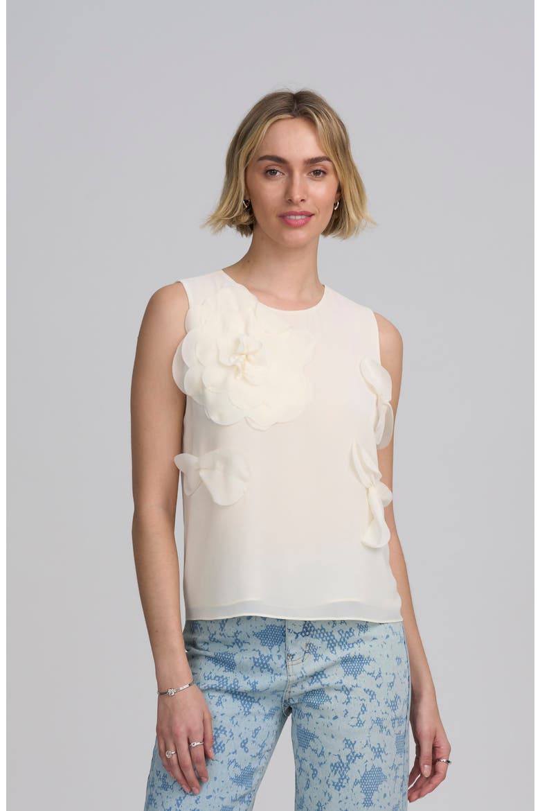 Floral Appliqué Shell, Alternate, color, BLUSH