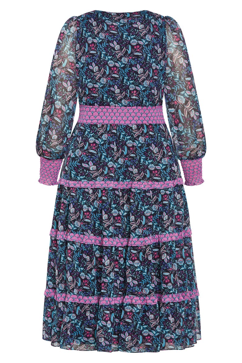 Gwendolyn Long Sleeve Tiered Dress, Alternate, color, FLORENTINE