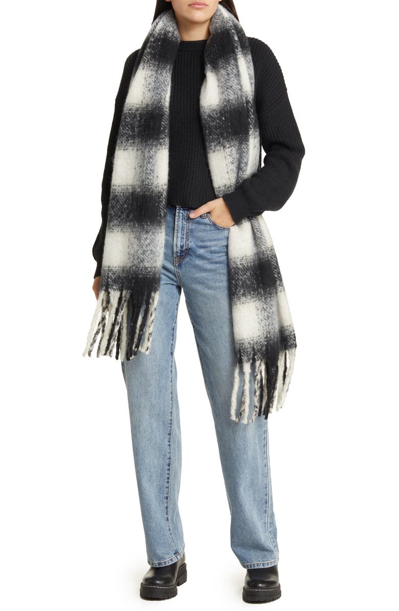 Treasure & Bond Plaid Blanket Scarf, Main, color,