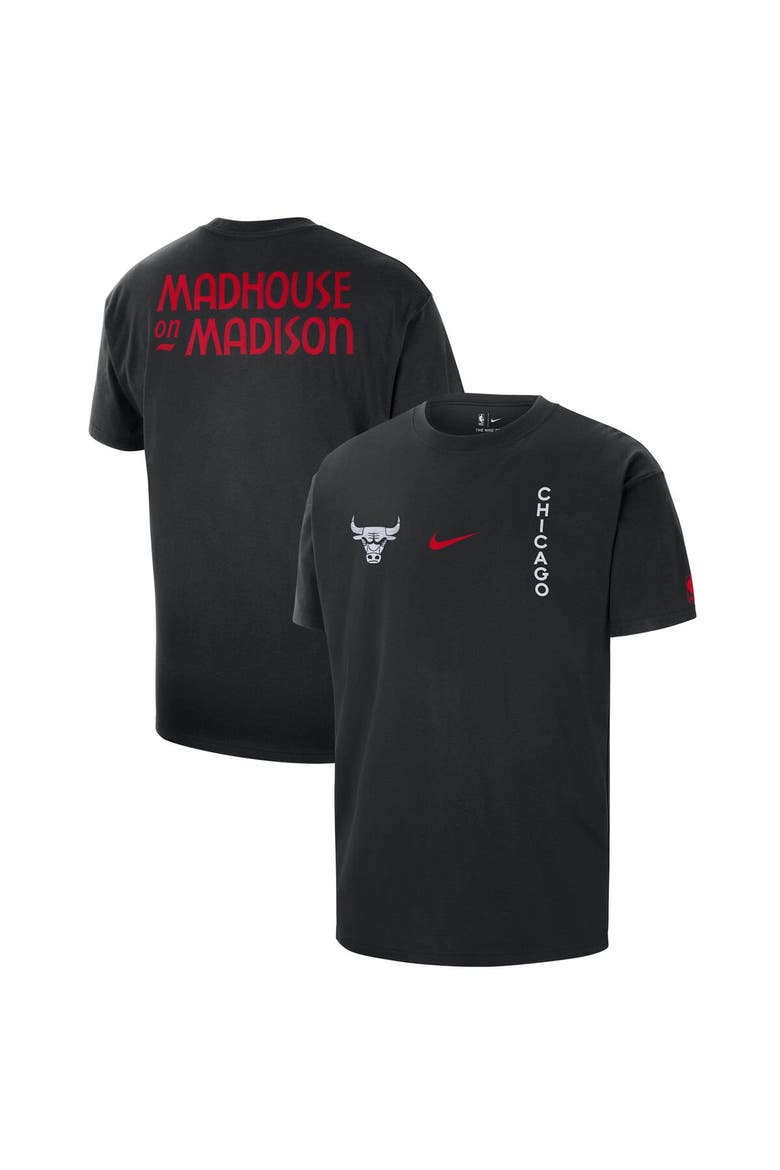Men's Nike Black Chicago Bulls 2023/24 City Edition Courtside Max90 T-Shirt, Alternate, color, Black