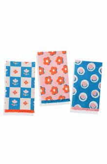 Tiramisu Set of Three Groovy Floral Kitchen Towels