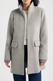 Vince Stand Collar Wool & Cashmere Blend Coat