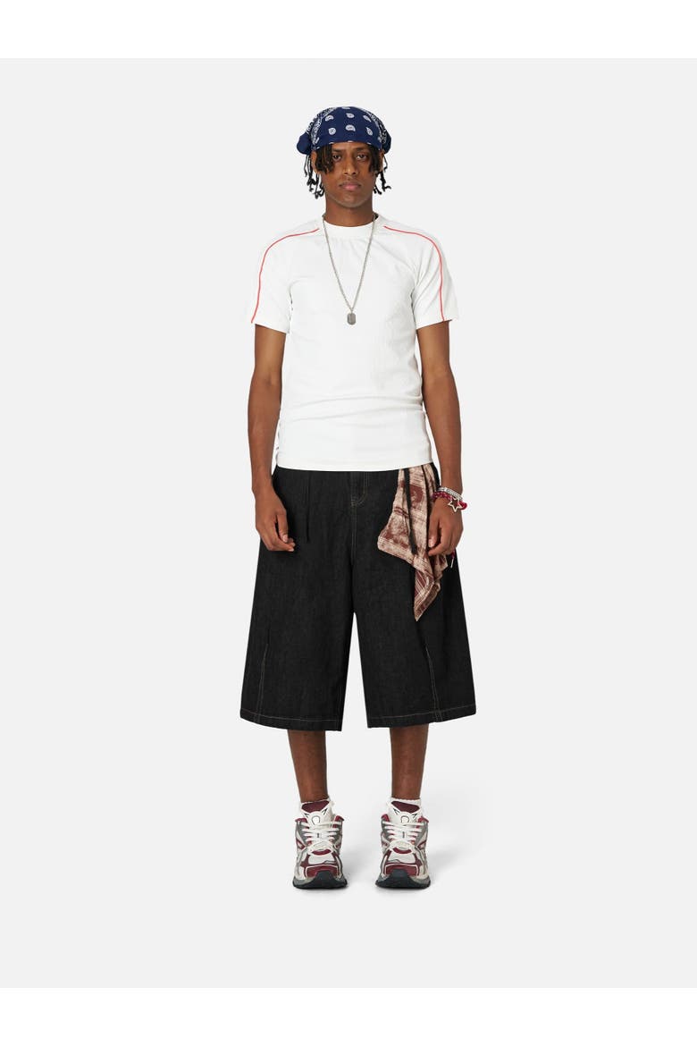 Baggy Longline Jorts, Main, color, Black