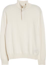ZEGNA Quarter Zip Cashmere Pullover