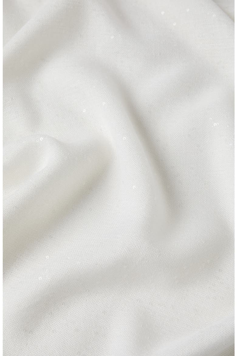 Cashmere and silk Diamond yarn scarf, Alternate, color, White