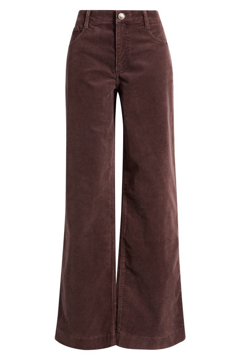 Sam High Waist Wide Leg Corduroy Pants, Alternate, color, WASHED OXBLOOD