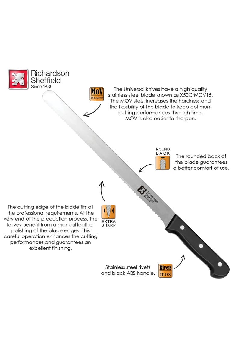 Universal 12-Inch Genoise/Cake Knife, Alternate, color, Silver