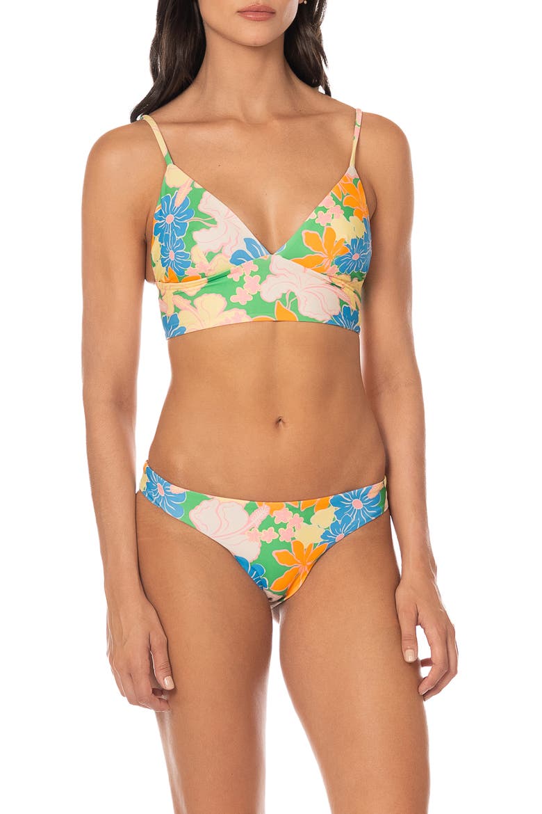 Tropic Lei Flirt Reversible Bikini Bottoms, Alternate, color, OPEN GREEN