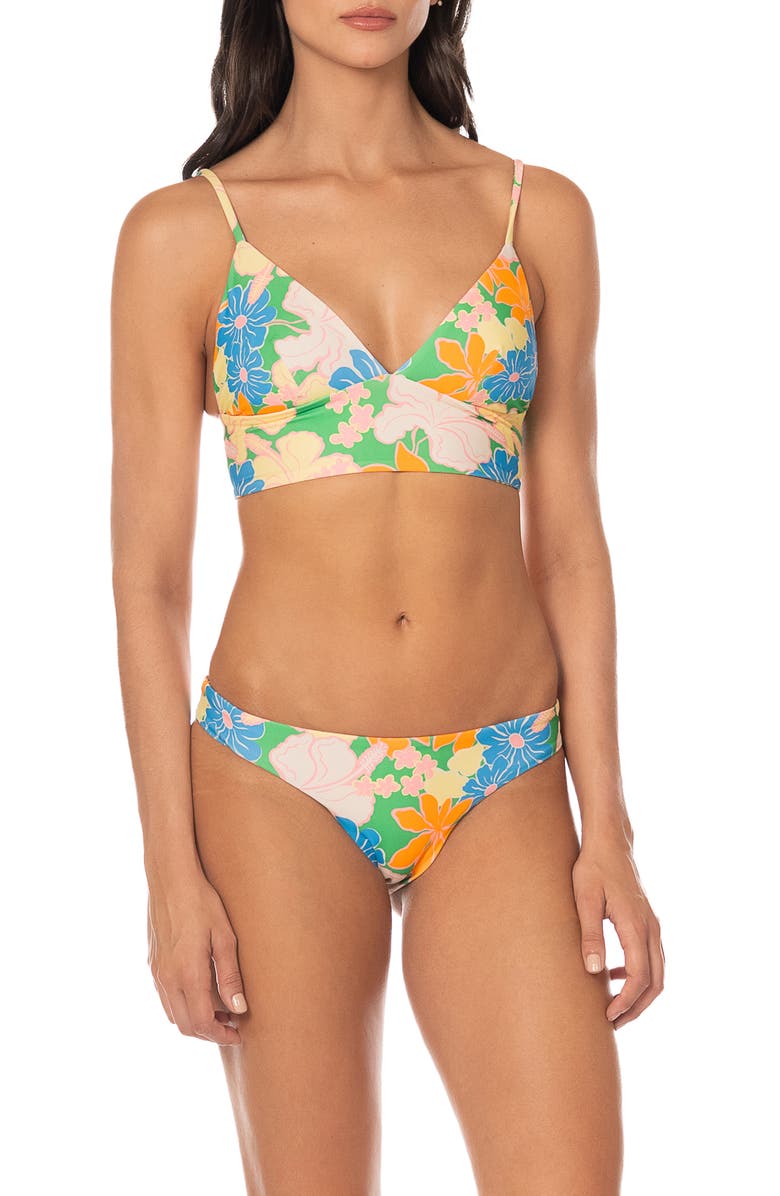 Maaji Tropic Lei Mirage Reversible Bikini Top, Alternate, color,