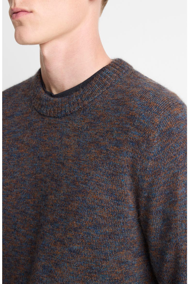Multicolor Alpaca & Merinio Wool Crewneck Sweater, Alternate, color, COASTAL COMBO