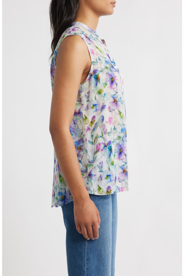 Print Sleeveless Shirt, Alternate, color, GREY MULTI